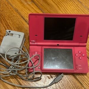 Nintendo DS Lite in Vibrant Red with Charger